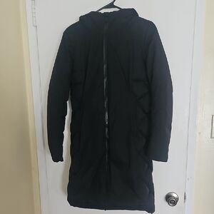 Lululemon Parka Black Down Size 4 Fluff The Cold Hooded Long Coat